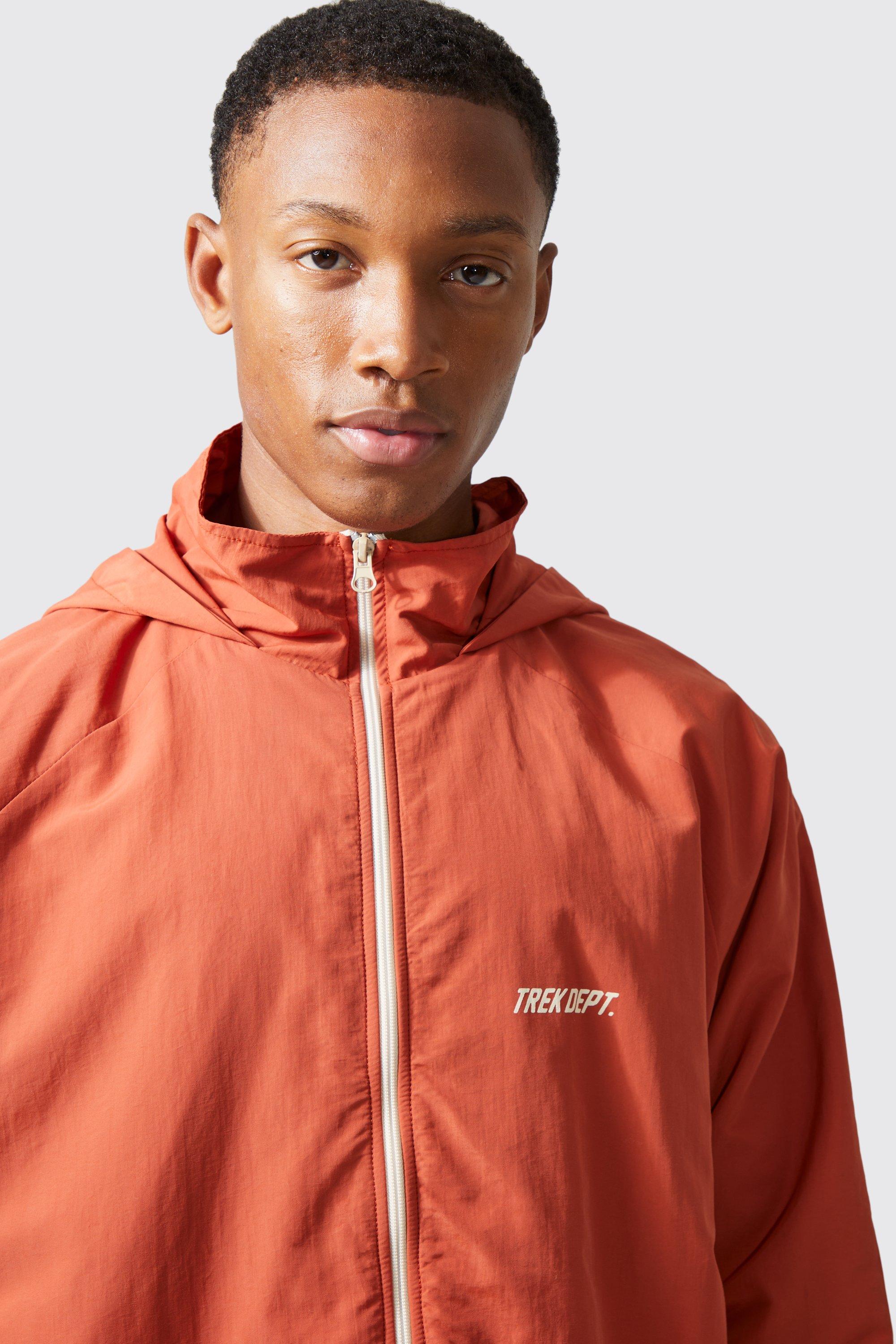 Orange nylon sale jacket